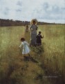en el camino fronterizo va repina con niños yendo por el camino fronterizo 1879 Ilya Repin